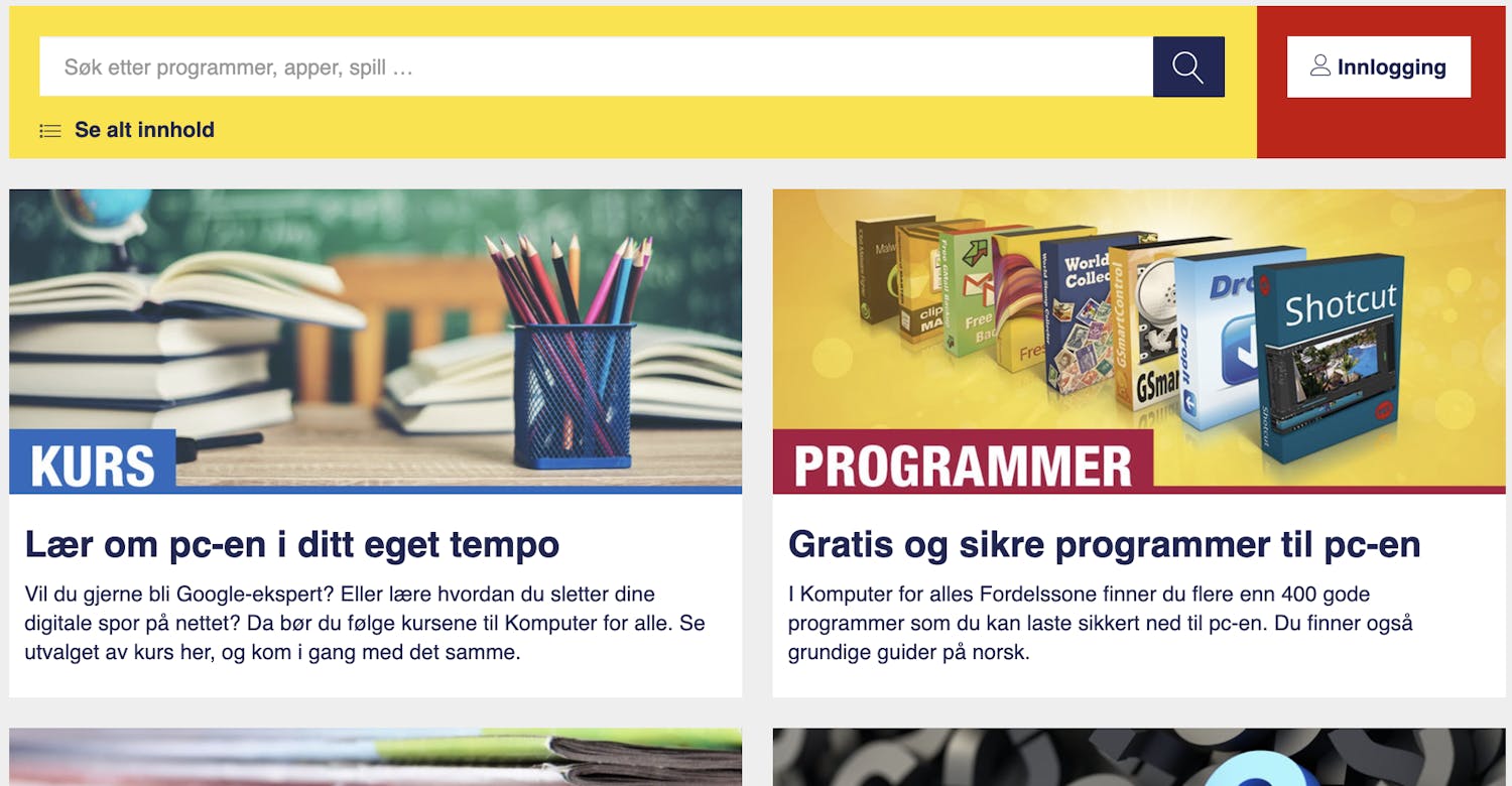 Trinn 1 Finn det nyeste innholdet i Fordelssonen i Komputer for alle